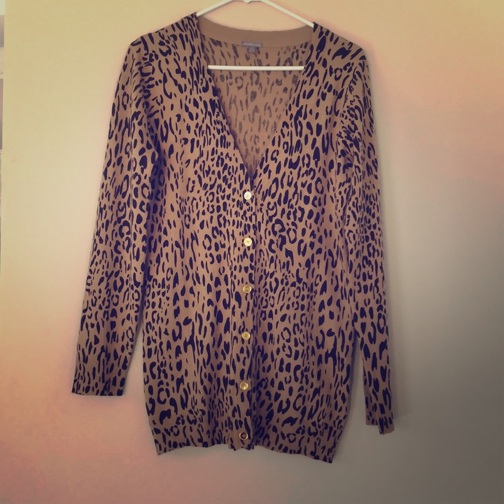 Cheetah print cardigan